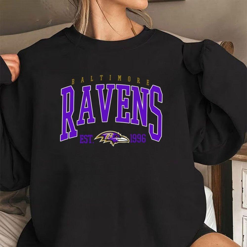 Baltimore Ravens 1996 Team Logo NFL Football Fan Cozy Game Day Sweatshirt